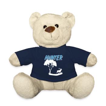 Awesome Retro Game Hunter Archery Hunting Designs - Teddy Bear - french navy - Front