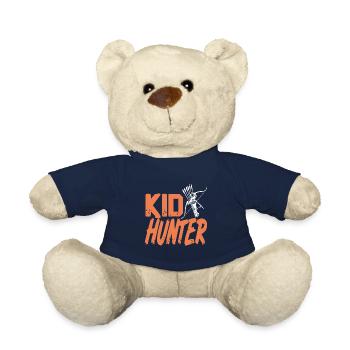 Kid Hunter Retro Cool Kid Archery Hunting Designs - Teddy Bear - french navy - Front