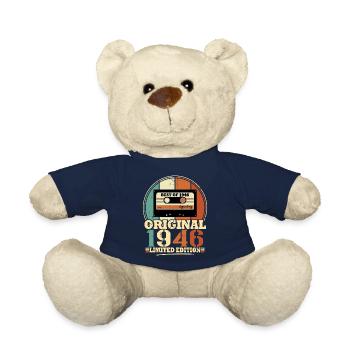 Original 1946 Retro Vintage Geburtstagsgeschenk - Teddy - French Navy - Vorne