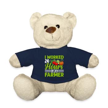 Farmer Tractor Farming Quota for Farmers - Teddy Bear - french navy - Front