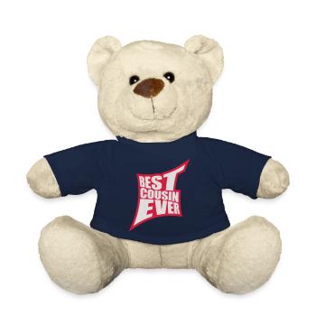 best cousin ever quote - Teddy Bear - french navy - Front
