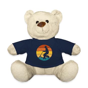 Scooter Stunt Scooter for Kids Retro - Teddy Bear - french navy - Front