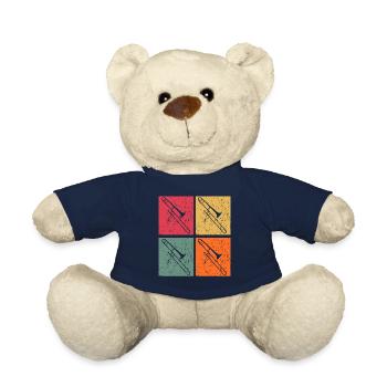 Posaune Posaunist retro Posaunen - Teddy - French Navy - Vorne