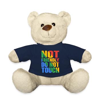 Pas amical, ne touchez pas 17 - Nounours - bleu marine - Devant