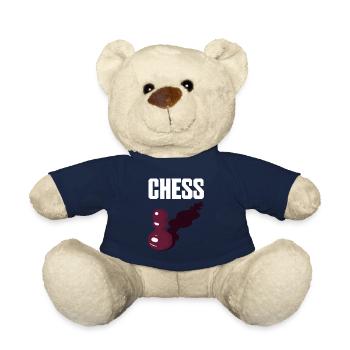 Chess Pawn Piece - Teddy Bear - french navy - Front