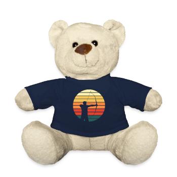 Bogenschießen Bogenschütze Retro Vintage Geschenk - Teddy - French Navy - Vorne