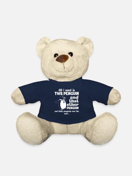 pinguins all i need is the Penguin- Pinguin Tshirt - Teddy - French Navy
