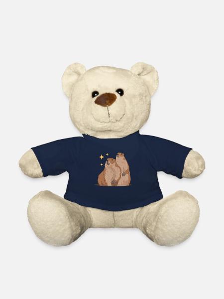 Murmeltiere Mankai Groundhog Munggen Geschenk - Teddy - French Navy