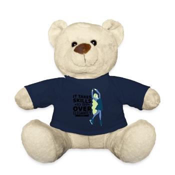 beaux patineurs artistiques sur la glace - Nounours - bleu marine - Devant