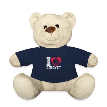 Cricket Sport Cricket Bat Team Gift - Teddy Bear - french navy - Front