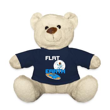 Société rétro vintage des partisans de la Terre plate - Nounours - bleu marine - Devant