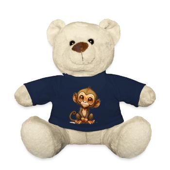 Singe mignon - Nounours - bleu marine - Devant