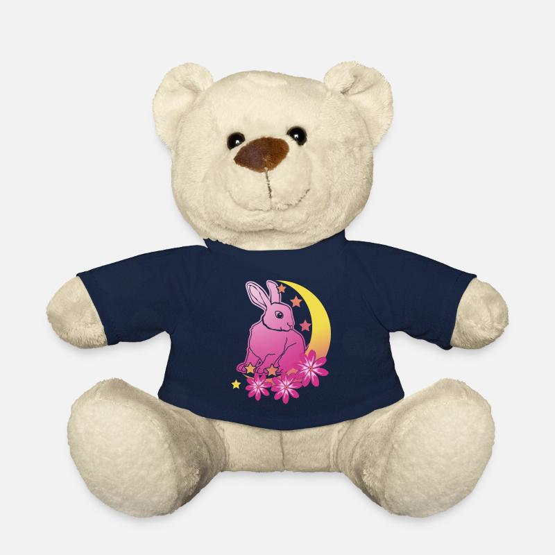Rabbit Moon Stars Rabbit - Teddy Bear - french navy