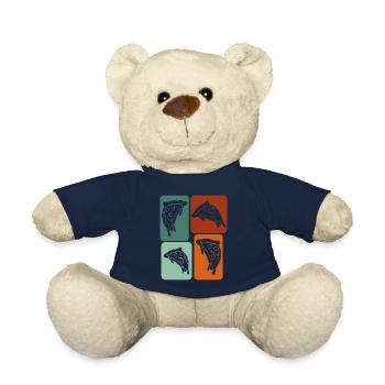 Pizza Pizzaria retro Pizzabäcker - Teddy - French Navy - Vorne