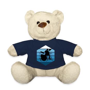 Schlagzeugspielen Damen Schlagzeuger Herren - Teddy - French Navy - Vorne