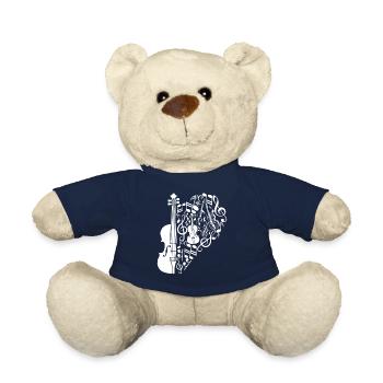 Contrebasse - Contrebassiste - Nounours - bleu marine - Devant