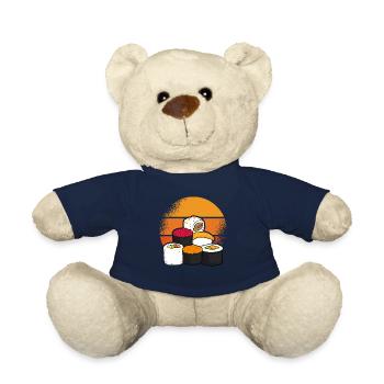 Sushi Aesthetic Retro Sun - Teddy Bear - french navy - Front