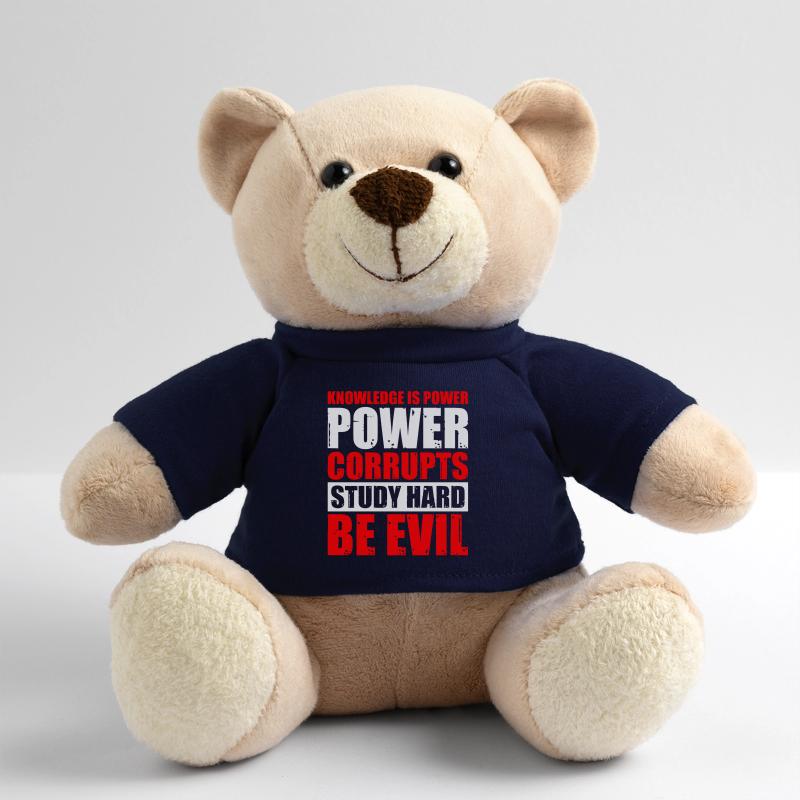 Knowledge Is Power Corrupt Study Hard Be Evil 5 Teddy Bear