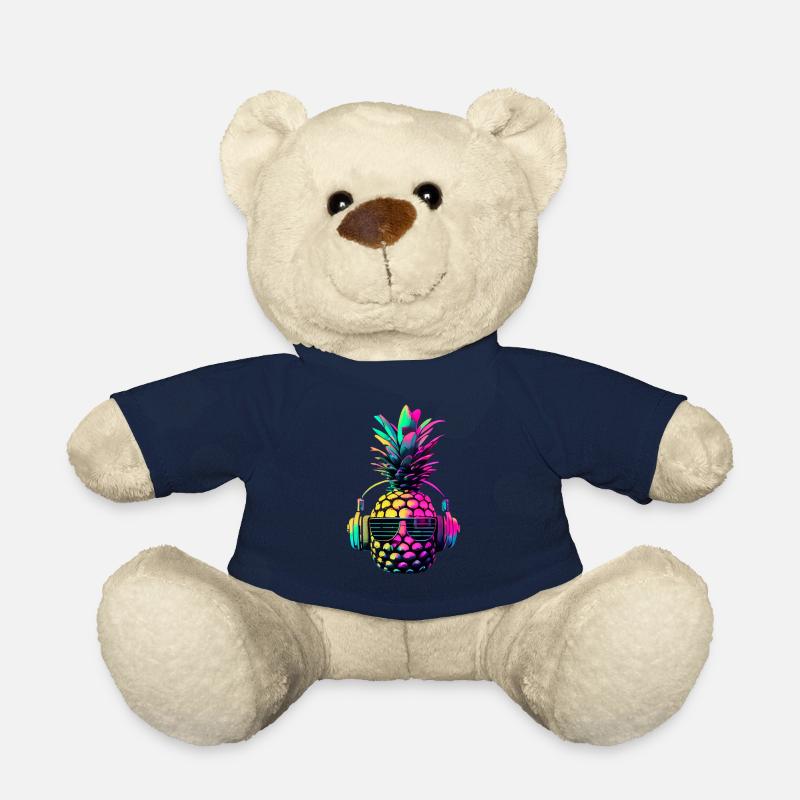 EDM Musik Rave Festival Ananas Techno - Teddy - French Navy