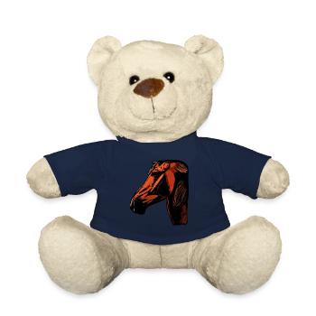 Horse Animal Motif - Teddy Bear - french navy - Front