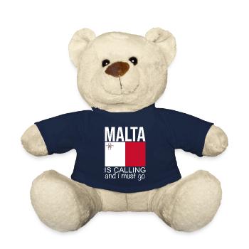 Malta Saying - Teddy Bear - french navy - Front