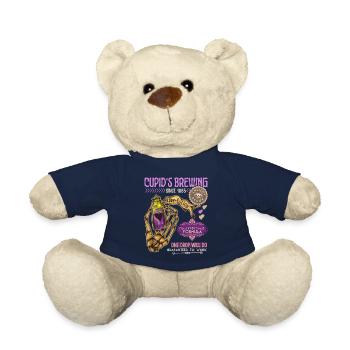 Valentine's Day Octoccult Skeletal Hand Saying Love Love - Teddy Bear - french navy - Front