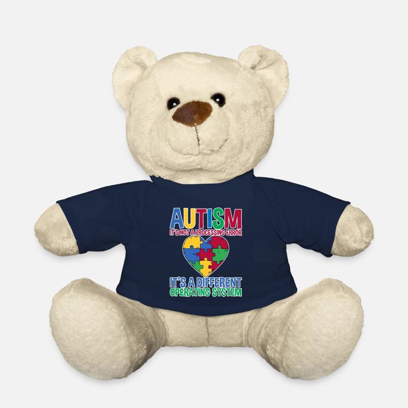 Autism, It's A Different Operating System 2 - Teddy Bear - french navy