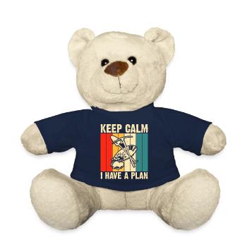 Keep Calm i have a plan gold panning - Teddy Bear - french navy - Front