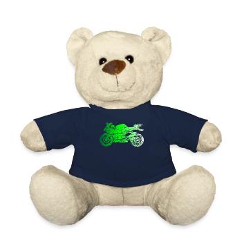 Motorcyclist Motorcyclist Gift - Teddy Bear - french navy - Front