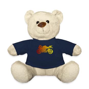 Motorcyclist Motorcyclist Gift - Teddy Bear - french navy - Front
