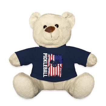 Drapeau américain Pickleball Lover Paddle - Nounours - bleu marine - Devant