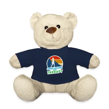 Nordic Walking Is My Therapy Laufen Joggen Wandern - Teddy Bear - french navy - Front