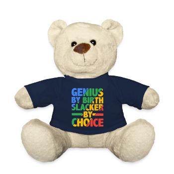 Genius By Birth Slacker By Choice 17 - Teddy Bear - french navy - Front