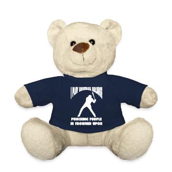 Baseball Baseball Player Baseball Player Baseball Team - Teddy Bear - french navy - Front