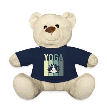 Minimalistic Lotus Flower Meditating Yoga - Teddy - French Navy - Vorne