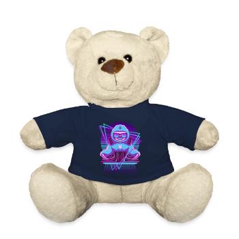 Vaporwave Faultier DJ Pult Faultier - Teddy - French Navy - Vorne