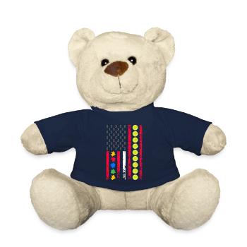 Mois de la sensibilisation à l’autisme Sports américains - Nounours - bleu marine - Devant
