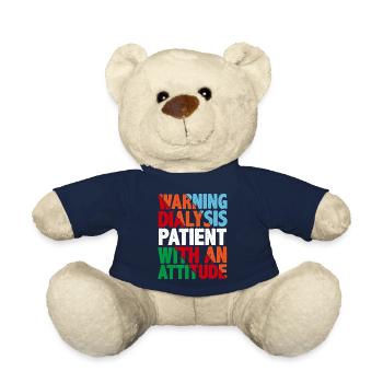Warning Dialysis Patient With An Attitude 4 - Teddy - French Navy - Vorne