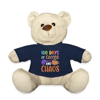 100 Days Of Coffee And Chaos Lehrer Schule - Teddy - French Navy - Vorne