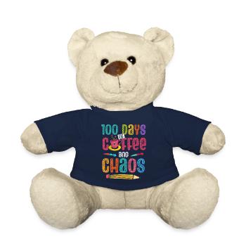 100 Days Of Coffee And Chaos Lehrer Schule - Teddy - French Navy - Vorne