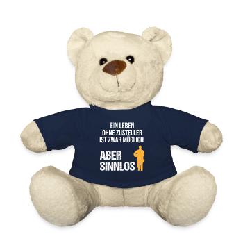 Postbote Zusteller Spruch Briefträger Geschenk - Teddy - French Navy - Vorne