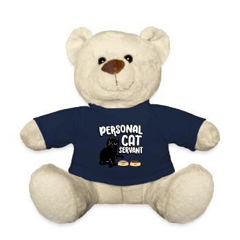 Chat personnel serviteur chat mangeur de nourriture pour chat - Nounours - bleu marine - Devant