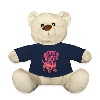 Teckel, mon fidèle compagnon - chiot - Nounours - bleu marine - Devant