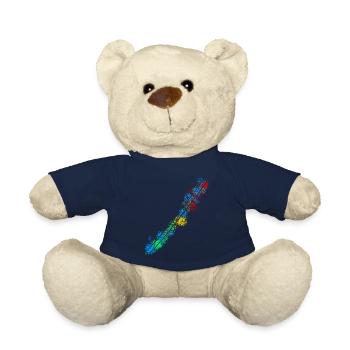 Katana Ninja Sword Samurai Sword - Teddy Bear - french navy - Front