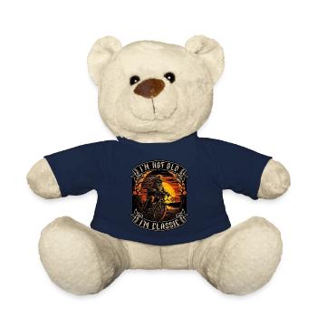 I m not old I m classic Motorrad biker - Teddy - French Navy - Vorne