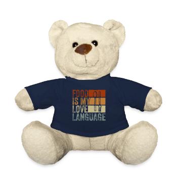 Essen ist meine Liebessprache - Teddy - French Navy - Vorne