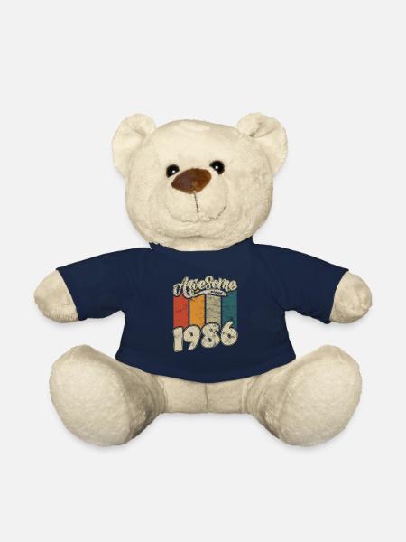 1986 Anniversaire génial depuis Retro - Nounours - bleu marine