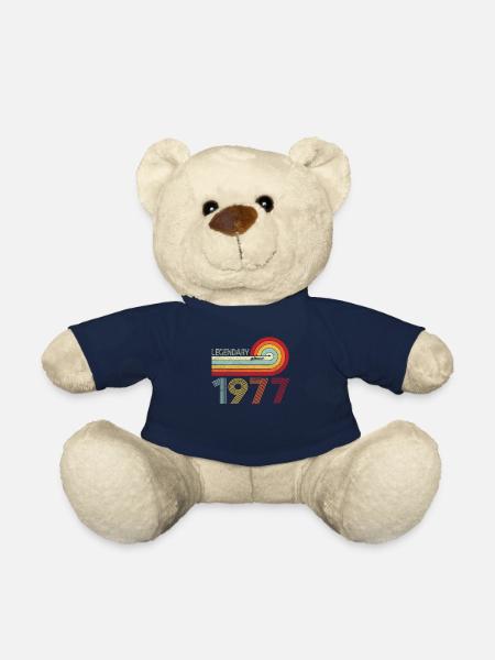 1977 Geburtstag Legendary since Vintage Rainbow - Teddy - French Navy