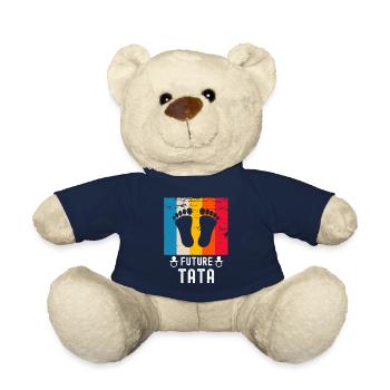 Future tata tante cadeau naissance vintage - Nounours - bleu marine - Devant