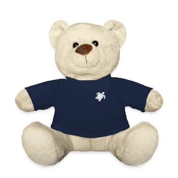Turtle Logo Emblem Giant Tortoise Turtle - Teddy Bear - french navy - Front